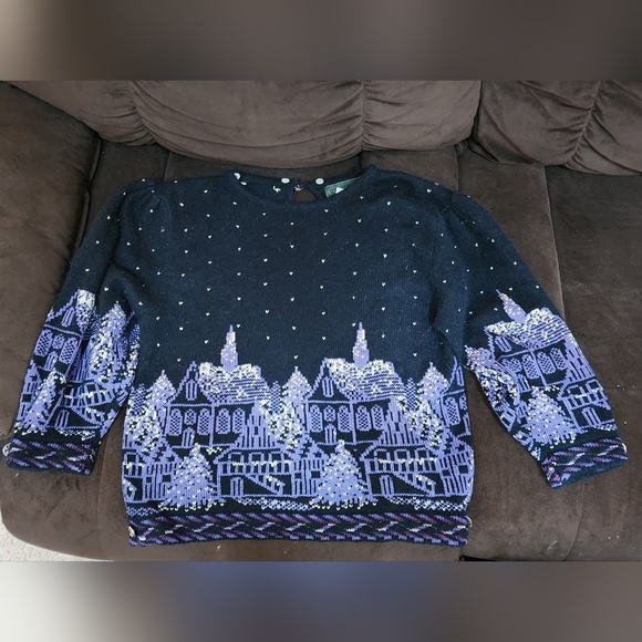 Vintage Cullinane winter theme sweater size small. - Picture 2 of 7